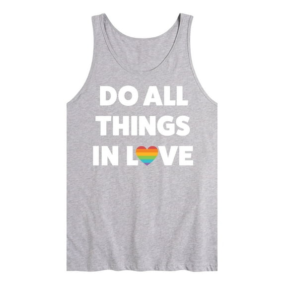 Instant Message - Do All Things In Love - LGBT Pride Ally - Men's Jersey Tank
