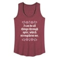 thumbnail image 1 of Instant Message - Do All Things Through Spite - Women's Racerback Tank Top, 1 of 6