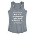 thumbnail image 1 of Instant Message - Do All Things Through Spite - Women's Racerback Tank Top, 1 of 6