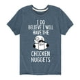 thumbnail image 1 of Instant Message - Do Believe Chicken Nuggets - Kid's Short Sleeve Graphic T-Shirt, 1 of 5