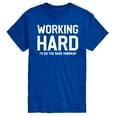 thumbnail image 1 of Instant Message - Working Hard - Men's Short Sleeve Graphic T-Shirt, 1 of 5