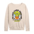 thumbnail image 1 of Instant Message - Do Not Come Near Me Cactus - Women's Lightweight Terry Long Sleeve Shirt, 1 of 6