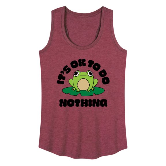 Instant Message - Do Nothing Frog - Women's Racerback Tank Top
