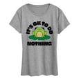 thumbnail image 1 of Instant Message - Do Nothing Frog - Women's Short Sleeve Graphic T-Shirt, 1 of 6