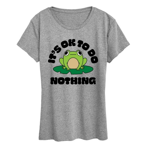 Instant Message - Do Nothing Frog - Women's Short Sleeve Graphic T-Shirt