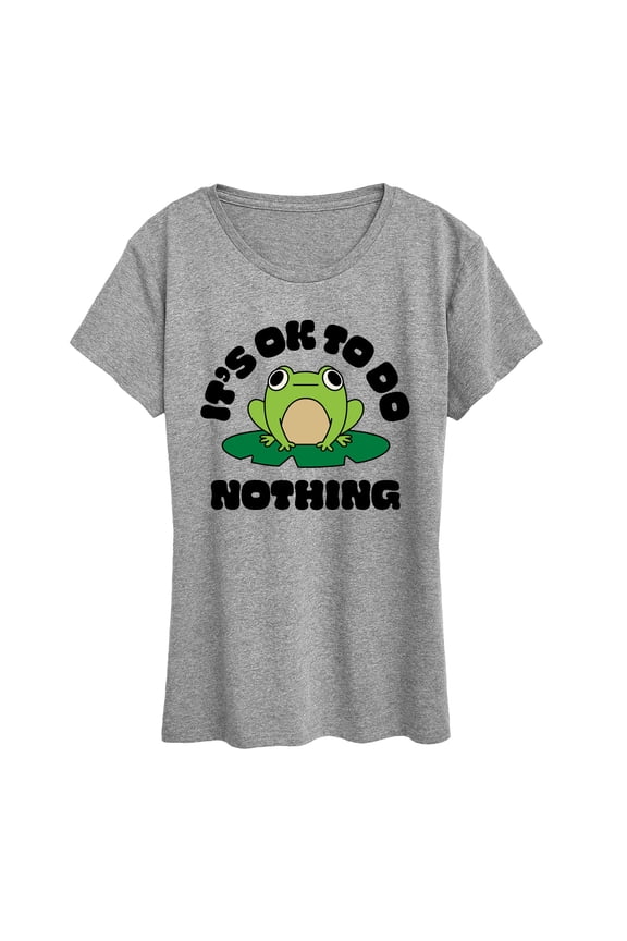 - Do Nothing Frog - Women's Short Sleeve Graphic T-Shirt