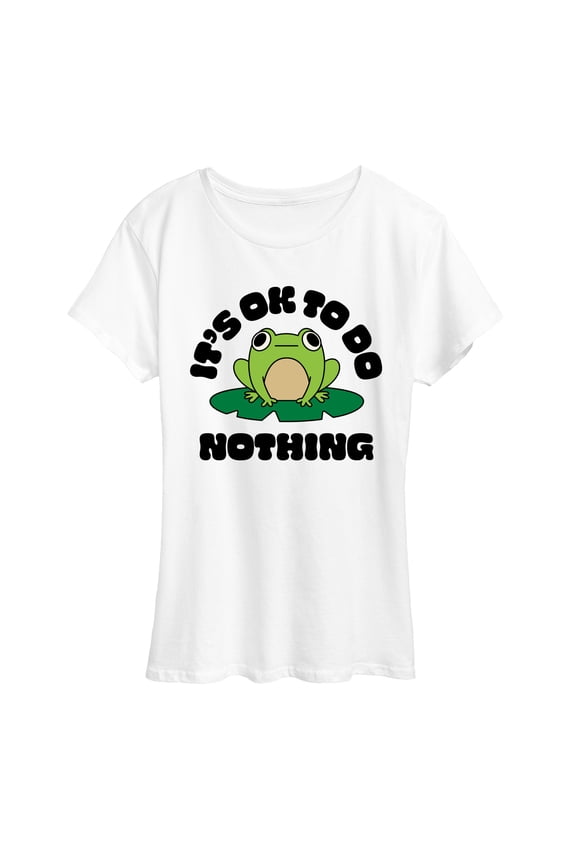 - Do Nothing Frog - Women's Short Sleeve Graphic T-Shirt