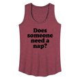 thumbnail image 1 of Instant Message - Does Someone Need A Nap - Women's Racerback Tank Top, 1 of 6