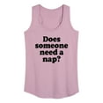thumbnail image 1 of Instant Message - Does Someone Need A Nap - Women's Racerback Tank Top, 1 of 6