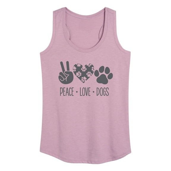 Instant Message - Dog Mom - Peace Love Dogs - Women's Racerback Tank Top