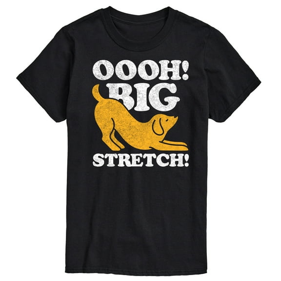 Instant Message - Dog Oooh Big Stretch - Men's Short Sleeve Graphic T-Shirt