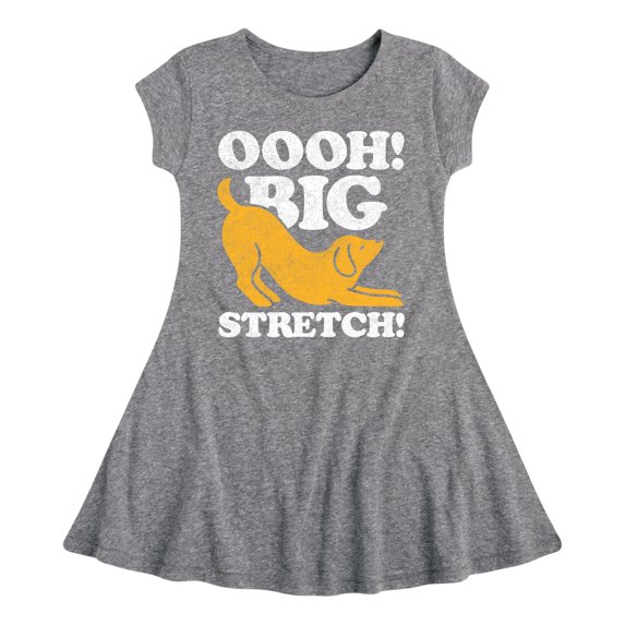 Instant Message - Dog Oooh Big Stretch - Toddler & Youth Girls Fit & Flare Dress
