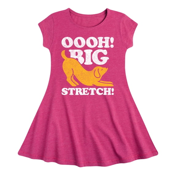 Instant Message - Dog Oooh Big Stretch - Toddler & Youth Girls Fit & Flare Dress