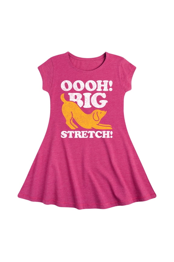 - Dog Oooh Big Stretch - Toddler & Youth Girls Fit & Flare Dress