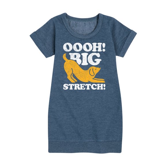 Instant Message - Dog Oooh Big Stretch  - Toddler & Youth Girls Fleece Dress