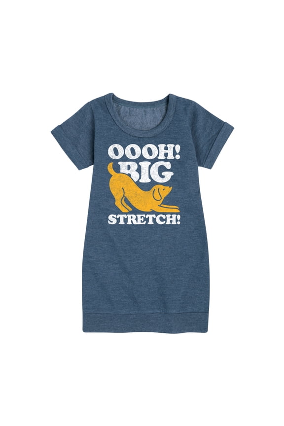 - Dog Oooh Big Stretch - Toddler & Youth Girls Fleece Dress