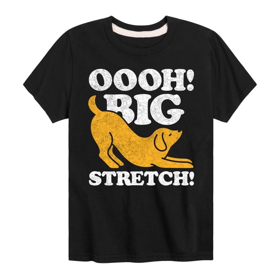 Instant Message - Dog Oooh Big Stretch - Toddler & Youth Short Sleeve Graphic T-Shirt