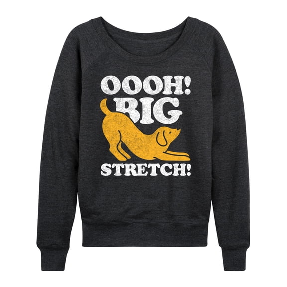 Instant Message - Dog Oooh Big Stretch - Women's Lightweight French Terry Long Sleeve Shirt