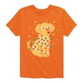 thumbnail image 1 of Instant Message - Dog Wrapped In Christmas Lights - Toddler & Youth Short Sleeve Graphic T-Shirt, 1 of 6