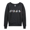 thumbnail image 1 of Instant Message - Dogs - Ladies French Terry Long Sleeve Shirt, 1 of 5