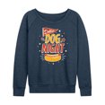 thumbnail image 1 of Instant Message - Dollar Dog Night - Women's Lightweight French Terry Long Sleeve Shirt, 1 of 6