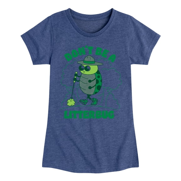 Instant Message - Don't Be A Litterbug - Toddler And Youth Girls Short Sleeve Graphic T-Shirt