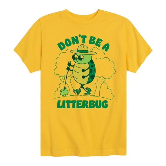 Instant Message - Don't Be A Litterbug - Toddler And Youth Short Sleeve Graphic T-Shirt