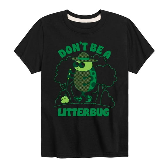 Instant Message - Don't Be A Litterbug - Toddler And Youth Short Sleeve Graphic T-Shirt