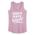 thumbnail image 1 of Instant Message - Don't Hate Tailgate - Women's Racerback Tank Top, 1 of 6