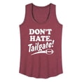 thumbnail image 1 of Instant Message - Don't Hate Tailgate - Women's Racerback Tank Top, 1 of 6