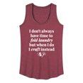 thumbnail image 1 of Instant Message - Don't Have Time To Fold Laundry, I Craft Instead - Women's Racerback Tank Top, 1 of 6