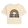 thumbnail image 1 of Instant Message - Don't Hide Your Pride Cropped Graphic T-Shirt, 1 of 4