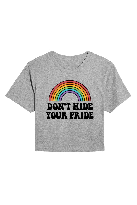 - Don't Hide Your Pride Cropped Graphic T-Shirt