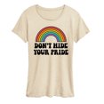 thumbnail image 1 of Instant Message - Don't Hide Your Pride - Women's Short Sleeve Graphic T-Shirt, 1 of 5