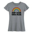 thumbnail image 1 of Instant Message - Don't Hide Your Pride - Women's Short Sleeve Graphic T-Shirt, 1 of 6