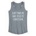 thumbnail image 1 of Instant Message - Don't Make Me Confession - Women's Racerback Tank Top, 1 of 6