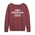 thumbnail image 1 of Instant Message - Don't Spoil Cats Accommodating - Women's Lightweight French Terry Long Sleeve Shirt, 1 of 6