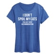 thumbnail image 1 of Instant Message - Don't Spoil Cats Accommodating - Women's Short Sleeve Graphic T-Shirt, 1 of 7