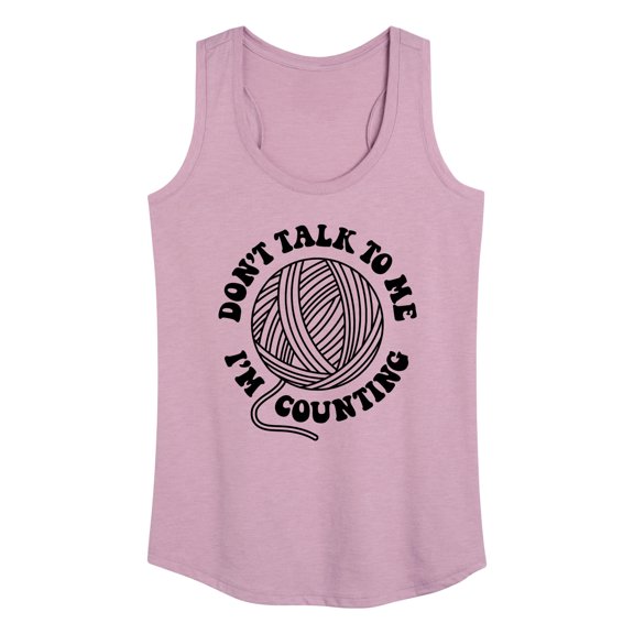 Instant Message - Don't Talk To Me I'm Counting Crochet - Women's Racerback Tank Top