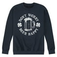 thumbnail image 1 of Instant Message - Don't Worry Beer Happy - Men's Crew Neck Fleece Pullover, 1 of 6