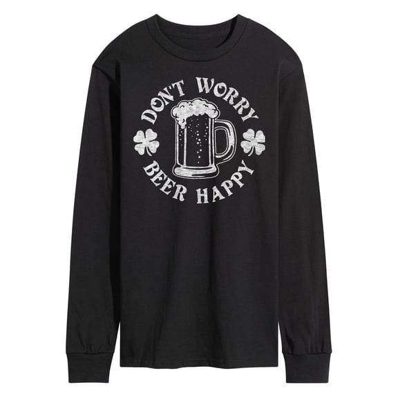 Instant Message - Don't Worry Beer Happy - Men's Long Sleeve T-Shirt