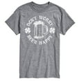 thumbnail image 1 of Instant Message - Don't Worry Beer Happy - Men's Short Sleeve Graphic T-Shirt, 1 of 6