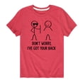 thumbnail image 1 of Instant Message - Don't Worry Ive Got Your Back - Toddler And Youth Short Sleeve Graphic T-Shirt, 1 of 5