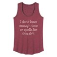 thumbnail image 1 of Instant Message - Dont Have Time Or Spells For This - Women's Racerback Tank Top, 1 of 6