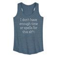 thumbnail image 1 of Instant Message - Dont Have Time Or Spells For This - Women's Racerback Tank Top, 1 of 6