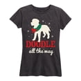thumbnail image 1 of Instant Message - Doodle All the Way - Women's Short Sleeve Graphic T-shirt, 1 of 5