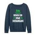 thumbnail image 1 of Instant Message - Down For Some Shenanigans - Women's Lightweight French Terry Long Sleeve Shirt, 1 of 6
