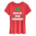 thumbnail image 1 of Instant Message - Down For Some Shenanigans - Women's Short Sleeve Graphic T-Shirt, 1 of 6