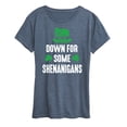 thumbnail image 1 of Instant Message - Down For Some Shenanigans - Women's Short Sleeve Graphic T-Shirt, 1 of 6