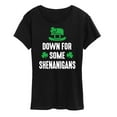 thumbnail image 1 of Instant Message - Down For Some Shenanigans - Women's Short Sleeve Graphic T-Shirt, 1 of 6